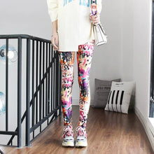 Load image into Gallery viewer, Women Leggings High Waist Cartoon Comic Beauty Print Trousers Soft Female Casual Elastic Pant
