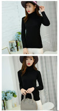 Load image into Gallery viewer, Cashmere Style Turtleneck Knit Pullover

