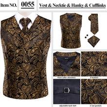 Load image into Gallery viewer, Men’s Silk Jacquard Suit Vest Set
