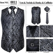 Load image into Gallery viewer, Men’s Silk Jacquard Suit Vest Set
