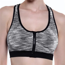 Load image into Gallery viewer, Breathable Sports Bra Top Fitness Women Brassiere Shockproof Padded Sport Bra Top Running Athletic Gym Push Up Bras Anti-sweat
