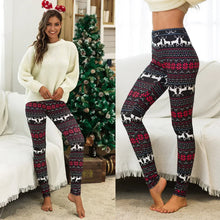 Load image into Gallery viewer, Christmas Leggings  Fashion Milu Deer Printing Festival Ultra Soft Brushed Pants Ankle Length Black Deals
