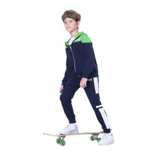 Load image into Gallery viewer, Kids Tracksuits,Teen Boys School Sweatsuits,Fashion Cotton Hooded Tops + Pants Set,Soft Children's Long Sleeve Sportswear
