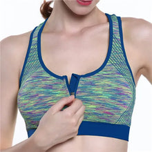 Load image into Gallery viewer, Breathable Sports Bra Top Fitness Women Brassiere Shockproof Padded Sport Bra Top Running Athletic Gym Push Up Bras Anti-sweat
