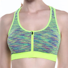 Load image into Gallery viewer, Breathable Sports Bra Top Fitness Women Brassiere Shockproof Padded Sport Bra Top Running Athletic Gym Push Up Bras Anti-sweat

