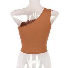 Load image into Gallery viewer, Women Sports Tank Tops Sexy Crop Tops Vest Casual Female One Shoulder Summer Outfits Tops Fitness Elastic

