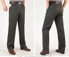 Load image into Gallery viewer, Classic Pleated Cotton Business Trousers
