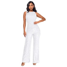 Load image into Gallery viewer, Elegant High-Waisted Sequin Jumpsuit
