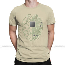 Load image into Gallery viewer, Men T-Shirts The Brain Electronic Circuit Board Novelty Tees Computer Chip Engineers Developer Geek T Shirts Original Clothing
