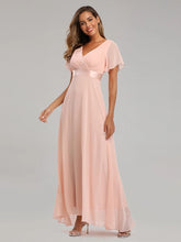 Load image into Gallery viewer, Evening Dresses XUCTHHC Elegant V-Neck Ruffles Chiffon Formal Evening Gown  Robe Vestidos De Fiesta Dress for Wedding Party
