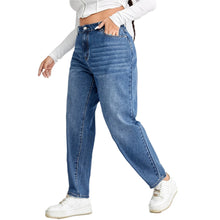 Load image into Gallery viewer, Washed Straight Denim Jeans
