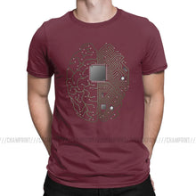 Load image into Gallery viewer, Men T-Shirts The Brain Electronic Circuit Board Novelty Tees Computer Chip Engineers Developer Geek T Shirts Original Clothing
