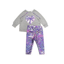 Load image into Gallery viewer, Girls Holo Patch Tunic Set
