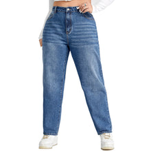 Load image into Gallery viewer, Washed Straight Denim Jeans

