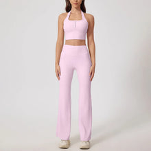 Load image into Gallery viewer, High-Stretch 3-Piece Workout Set with Flare Pants

