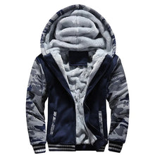 Load image into Gallery viewer, Camouflage Fleece Hooded Jacket
