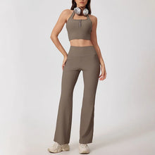 Load image into Gallery viewer, High-Stretch 3-Piece Workout Set with Flare Pants
