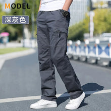 Load image into Gallery viewer, Loose Cotton Cargo Work Pants
