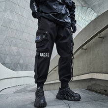 Load image into Gallery viewer, New Joggers Cargo Pants Men Fashion Ribbons Pocket Harem Trousers Sweatpants Men Hip Hop Harajuku Streetwear Casual Pants
