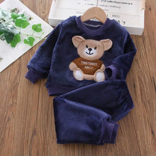 Load image into Gallery viewer, Fleece Hooded Baby Outfit Set
