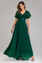 Load image into Gallery viewer, Evening Dresses XUCTHHC Elegant V-Neck Ruffles Chiffon Formal Evening Gown  Robe Vestidos De Fiesta Dress for Wedding Party

