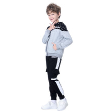 Load image into Gallery viewer, Kids Tracksuits,Teen Boys School Sweatsuits,Fashion Cotton Hooded Tops + Pants Set,Soft Children's Long Sleeve Sportswear
