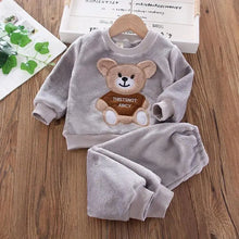 Load image into Gallery viewer, Fleece Hooded Baby Outfit Set
