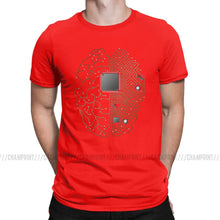 Load image into Gallery viewer, Men T-Shirts The Brain Electronic Circuit Board Novelty Tees Computer Chip Engineers Developer Geek T Shirts Original Clothing
