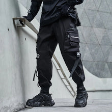 Load image into Gallery viewer, New Joggers Cargo Pants Men Fashion Ribbons Pocket Harem Trousers Sweatpants Men Hip Hop Harajuku Streetwear Casual Pants

