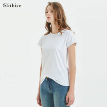 Load image into Gallery viewer, Fashion Spanish Women T-shirts camiseta de mujer Short sleeve tops Casual Cotton woman tshirt tee black white

