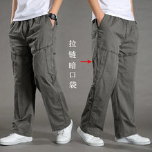 Load image into Gallery viewer, Loose Cotton Cargo Work Pants
