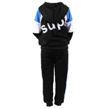Load image into Gallery viewer, Kids Tracksuits,Teen Boys School Sweatsuits,Fashion Cotton Hooded Tops + Pants Set,Soft Children's Long Sleeve Sportswear
