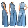 Load image into Gallery viewer, Sleeveless Loose Wide-leg Pants Sleeveless Jumpsuit for Women 2026 Summer NewArrive Jeans Long Romper
