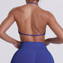 Load image into Gallery viewer, Sport Bra Strappy Bra Top Women High Support Thin Strap Halter Sport Seamless Bras Scrunch Workout Yoga Tank
