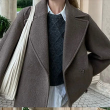 Load image into Gallery viewer, Double Breasted Wool Blazer Coat
