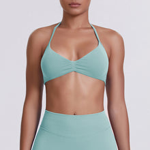 Load image into Gallery viewer, Sport Bra Strappy Bra Top Women High Support Thin Strap Halter Sport Seamless Bras Scrunch Workout Yoga Tank
