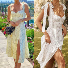 Load image into Gallery viewer, 2021 summer new Amazon Wish hanging zibura crack bottoming fork dress
