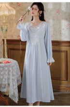 Load image into Gallery viewer, Romantic Lace Nightdress Women French Style Fairy Sleep Lace Dress Elegant Long Sleeve Cotton Nightgown Victorian Loungewear
