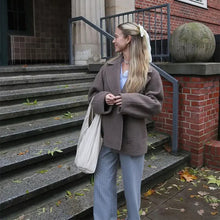 Load image into Gallery viewer, Double Breasted Wool Blazer Coat
