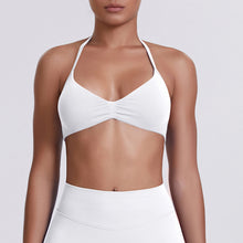 Load image into Gallery viewer, Sport Bra Strappy Bra Top Women High Support Thin Strap Halter Sport Seamless Bras Scrunch Workout Yoga Tank
