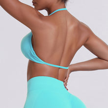 Load image into Gallery viewer, Sport Bra Strappy Bra Top Women High Support Thin Strap Halter Sport Seamless Bras Scrunch Workout Yoga Tank
