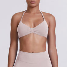 Load image into Gallery viewer, Sport Bra Strappy Bra Top Women High Support Thin Strap Halter Sport Seamless Bras Scrunch Workout Yoga Tank
