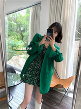 Load image into Gallery viewer, The Lemon Autumn New Dress French V Recevertd Costume Sleeve Sleeps
