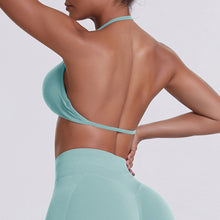 Load image into Gallery viewer, Sport Bra Strappy Bra Top Women High Support Thin Strap Halter Sport Seamless Bras Scrunch Workout Yoga Tank
