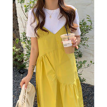 Load image into Gallery viewer, Wei Yong Song Dress 2021 Summer New Korean version of the loose waist design is irregular summer skirt
