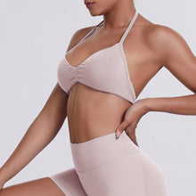 Load image into Gallery viewer, Sport Bra Strappy Bra Top Women High Support Thin Strap Halter Sport Seamless Bras Scrunch Workout Yoga Tank
