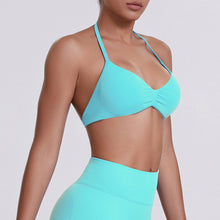 Load image into Gallery viewer, Sport Bra Strappy Bra Top Women High Support Thin Strap Halter Sport Seamless Bras Scrunch Workout Yoga Tank
