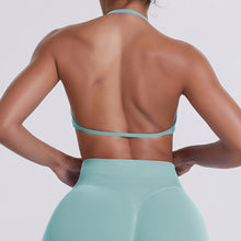 Load image into Gallery viewer, Sport Bra Strappy Bra Top Women High Support Thin Strap Halter Sport Seamless Bras Scrunch Workout Yoga Tank
