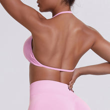 Load image into Gallery viewer, Sport Bra Strappy Bra Top Women High Support Thin Strap Halter Sport Seamless Bras Scrunch Workout Yoga Tank
