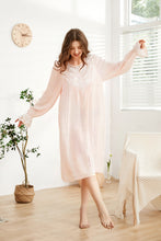 Load image into Gallery viewer, Romantic Lace Nightdress Women French Style Fairy Sleep Lace Dress Elegant Long Sleeve Cotton Nightgown Victorian Loungewear
